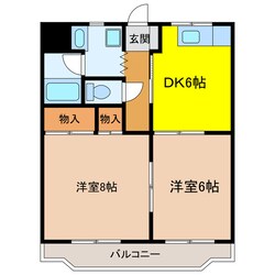 菊川駅 徒歩24分 2階の物件間取画像